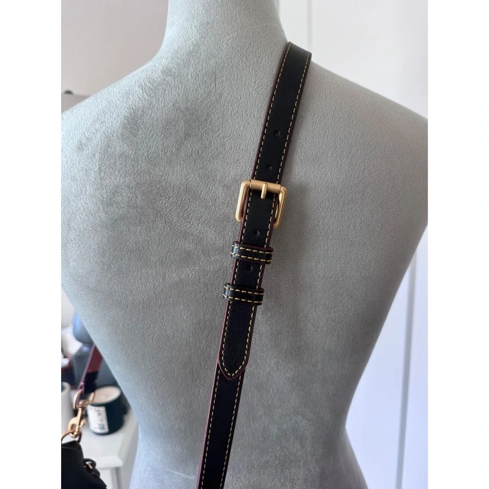 Dooney & Bourke Florentine Cameron Satchel Black Leather Crossbody Bag